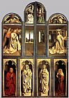 Jan Van Eyck Famous Paintings - The Ghent Altarpiece (wings closed)